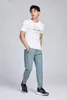 Lu Men Jogger Long Pants Sport Yoga OutfitジムポケットスウェットパンツジョギングパンツメンズカジュアルエラスティックウエストフィットネスLLホイットロゴ