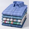 Camisas casuais masculinas 60%de manga longa de algodão para homens Slim Fit formal camisa lisada listrada slingle slingle tops itens roupas