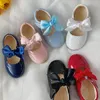 Sneakers Baby Girls schoenen Patent Leather Princes Big Bow Mary Janes feest voor kinderjurk Shoe Herfst Spring Kind 230814