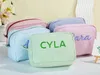 Cosmetic Bags Cases Monogrammed Embroidered Name Bag Personalized Makeup Case Bridesmaid Wedding Birthday Graduation Gift Travel Toiletry 230812