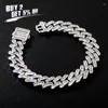 Bedelarmbanden jiano armband 12mm stokbrood tik Cubaanse link cz iced out keten hoogwaardige hiphop luxe sieraden voor cadeau