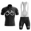 Zestawy wyścigowe SPTGRVO 2023 Black Cycle Ubrania rowerowe rowerowe koszulki Jersey Zestaw męski strój rowerowy