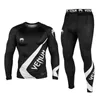 Men's Tracksuits Boxing long sleeved tight fitting suit, fighting and fighting training suit, sanda suit, fitness pants, quick drying two-piece set