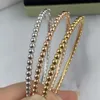 Bangle Charms V Gold Quality Luxury Brand Bangle Classical Bead Pearls Armband Rose Platinum Designer Jewelry for Women Fashion Bijoux 230814