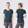 Yoga wear Women's Fitness T-shirt Top Sexy quick dry dance rhyme Gym exercise morning running round neck short sleeve TS