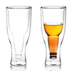クリエイティブガラスダブルカップビールガラスコールドドリンクカップパーソナリティカップウォーターカップがロゴを印刷できます