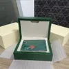 Rolex Box Watch Mens Gold Case di orologio automatico Bianco White Outter Womans Outs Wookes Boxes Men Green Boxs M116508 126720 1166272C