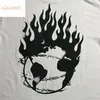 GA Depts Atk Skull Flame Earth Simple Printing Round Neck Cotton Loose With Men and Women Summer Casual Fashion Kort ärm