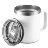 Double Wall 380mL S12oz tainless Steel Tumbler Cup Custom Logo vacuum Hot Pink Coffee Handle Mug With Plastic Lid