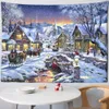 Wandtee Weihnachten Schneemann Wandman Tapestry Illustration