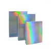 Gift Wrap 50 Pcs/Lot Boxes Cosmetics Package Candy Wedding Favour Holographic Paper Box Laser Card Storage Case Party Cartons