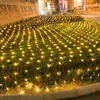 Solar Net String Light Outdoor 1.5*1.5m 3*2m 6*4m Waterproof Garland Garden Fairy Lawn Tree Decoration Lamp