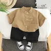 Kleidung Sets Neue Sommer Kinder Mode Kleidung Baby Jungen Mädchen lässige kleidung hemd Kurze 2 Teile/sätze Infant Casual Kleidung Kleinkind trainingsanzug