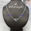 Strands, Strings Designer Necklace New Letter Inlaid Diamond Inverted Triangle Pendant Geometric Exquisite Fashion PAF8