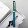 분수 펜 Jinhao Peacock Orchid 100 Pen 18kgp 골든 도금 M 컨버터 비즈니스 사무실 선물과 함께 펜촉 잉크 230814