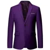 Herrenanzüge Business Casual Blazer Mode Mody Slim Fit Jacket Purple Black White Royal Blue Hochzeitsbräutigam Party Anzug 6xl