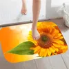 Tapijten Home Decor Deur Tapijt Flanel Doormat Mat 40x60cm Niet-slip vloer Zonnebloemprint voor ingang Tapis Keuken