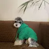 Hundkläder mode hoodie hundkläder husdjur bomull tröja hundkläder kostym fransk bulldogg söt höst vinter grön pojke krage perro 230814