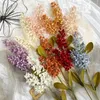 Fleurs décoratives Fleur artificielle Feel Longueur Simulation Jacinthe 2 Fork Plantes en pot faux Flocking Floral Wedding Home Decoration Po