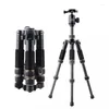 Tripods QZSD Q166C Mini Professional Carbon Fiber Camera Tripod Extendable Travel Video With Ball Head And Quick Release Plate