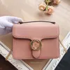 Bolso de hombro de cuero genuino Mujeres con bolso diseñador de caja Purso Damas Envío gratis envío