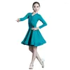 Стадия Wear's Latin Dance Dance Big Swing Dress для детского профессионального выступления в осеннем зиме и весне