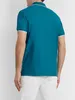 Men Polo T Shirts Summer Loro PianaSlim-Fit Contrast-Tipped Stretch-Cotton Polos Shirt Short Sleeve Tshirt Fashion Men Clothes