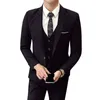 Costumes pour hommes Blazers Business Men's Casual Blazers Costumes 3 pièces Set Coat Vest Pants Banquet de mariage Blazer Blazer Veste Pantalon S-4XL 230812