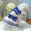 Psa odzież dom pies granatowy w stylu sweter spódnica pies kot ubrania sweter ciepła spódnica księżniczka mała pies pies ubrania kota sweter xs ~ xl 230814