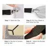 Hangers 2 -stcs verstelbare elastische schorsingen grijperhouder banden klem voor bedbladen matrasafdekkingen Sofa Cushion (wit)