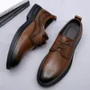 Elbise Ayakkabı Moda Deri Erkek Oxford Elegantes Resmi Daireler Tasarım İnsan İş İngiliz Tarzı Erkek Brogue Ayakkabı 230814