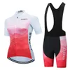 Cykeltröja sätter Rxkecf Pro Woman Short Sleeve Set Sports Outfit Bike Clothing Kit Mtb Maillot Cyklist Bicycle Clothes 230814