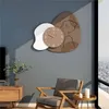 Wandklokken Noordse eenvoudige klok hangende thuis geometrische dichtheidbord Creatieve moderne minimalistische woonkamer