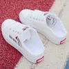 Dress Shoes 2023 Spring Summer Women Canvas flat sneaker casual shoes low upper lace up white woman 230814
