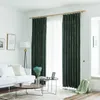 Curtain Luxury Green Turquoise Velvet blackout curtains for living room bedroom window Solid Grey Purple thermal drapes curtain R230815