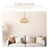 Pendant Lamps Rattan Lamp Shade Vintage Weave Basket Chandelier Light Cover For El Restaurant Living Room
