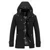 Men's Jackets Spring And Autumn Jacket Large Windbreaker Medium Length Hooded Coat