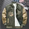 Herrjackor Suede Baseball Uniform Men's Autumn and Winter American Retro Coat Spring and Autumn Loose Top Embroidered Jacket Trend 230814