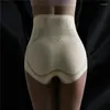 Kvinnors shapers 2023 Kvinnor Hög midja Formande trosor Sömlös bantning Underkläder Mage Control Body Shaper Postpartum Flat Belly Briefs