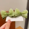 Hårtillbehör Sommar 2st Set Seloce Color Mesh Chiffon Bow Clips For Girl Kids Sweet Kawaii Fairy Princess Hairpin Mode