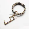 Bangle Fashion Leather Keyring Bracelet Men Womens O Key Ring Custom Wristlet Circle Keychain Drop Delivery Jewelry Bracelets Dhyuf