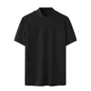 Męskie koszulki Yileegoo Men S High Neck Knit Tops swobodne wychodzenie z krótkiego rękawu Slim Fit T-Shirts Streetwear