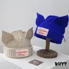 Casquettes de balle Mode à capuche Loverboy Ear Knit Hat Double couche Automne Hiver Chaud Cochon Laine Niche Design Hip-Hop Cold Beanie