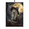 Paintings Rose Gothic Victorian Dark Academia Crow Witch Ghost Halloween Wall Art Canvas Painting Posters Print Pictures Living Room Decor 230815