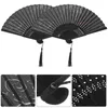 Decorative Figurines Handheld Fan Foldable Bamboo Folding For Women Chinese Fans