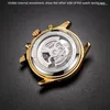 Wristwatches Carnival Skeleton Tourbillon Watches Luxury Leather Automatic Mechanical Watch Business Men Calendar Week Month Sport Clock