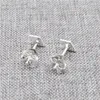 Stud -oorbellen 10 paren van 925 Sterling Silver Diamond Type Earring Posts Geometry Oor Studs