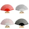 Decorative Figurines 9 Colors Elegant Plastic Hand Fans Chinese Polka Dots Folding Fan For Dance Party Pocket Gifts