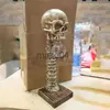 Novelty Items Halloween Horror Skull Lamp 3D Resin Statue Table Lamp Party Decorations Home Bedroom Desktop Scary Props Night Light Ornament J230815