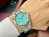 Top Men Designer Watch Automatyczne maszyny zegarki 42 mm 904 Zespoły ze stali nierdzewnej Pasek Azja Przezroczysta